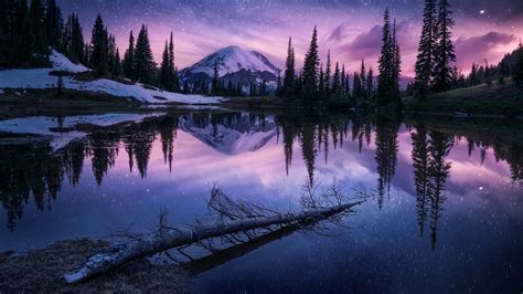 lake nature night reflection full hd 2k wallpaper iphone wallpaper nature night 3840x2160