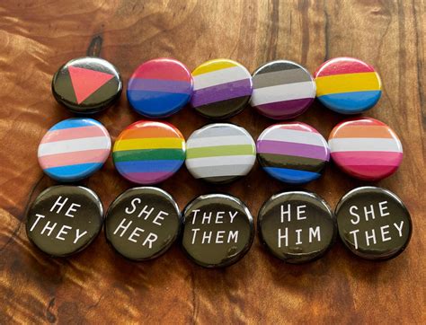 Pride Flag Pins Lesbian gay rainbow bi trans non-binary | Etsy