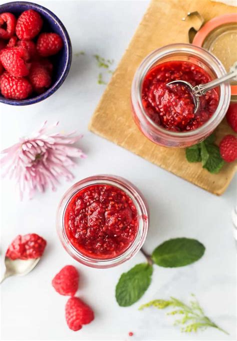 Homemade Raspberry Jam Recipe Without Pectin Joyful Healthy Eats