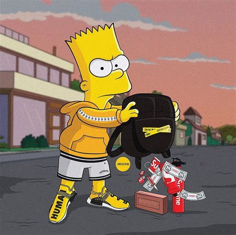 Bart Simpson With Jordans Supreme Bart Hd Wallpaper Pxfuel