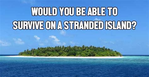 Would You Be Able To Survive On A Stranded Island Quizlady