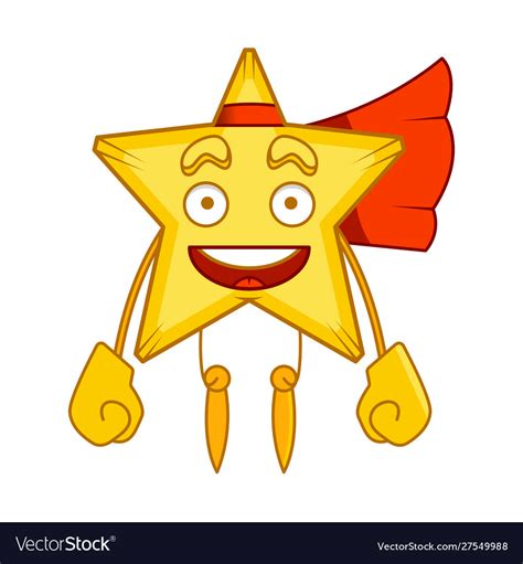 Levitating Cartoon Star Mascot Royalty Free Vector Image