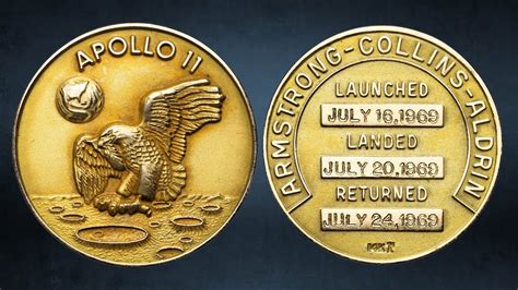 Neil Armstongs Apollo 11 Gold Robbins Medal Youtube