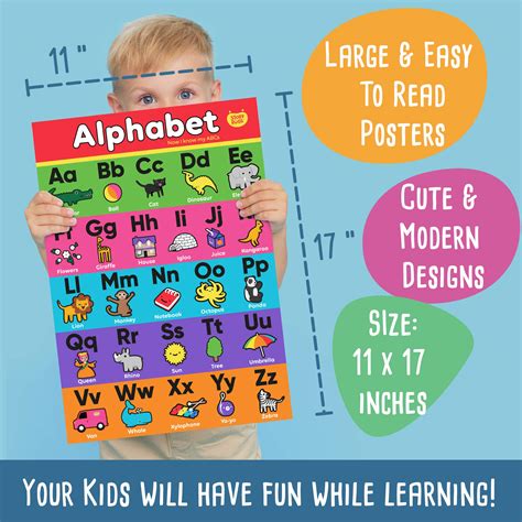 Alphabet Posters For Preschoolers Numbers Shapes And Colors 4 Count