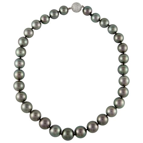 Black Tahitian Pearl Necklace For Sale At 1stdibs