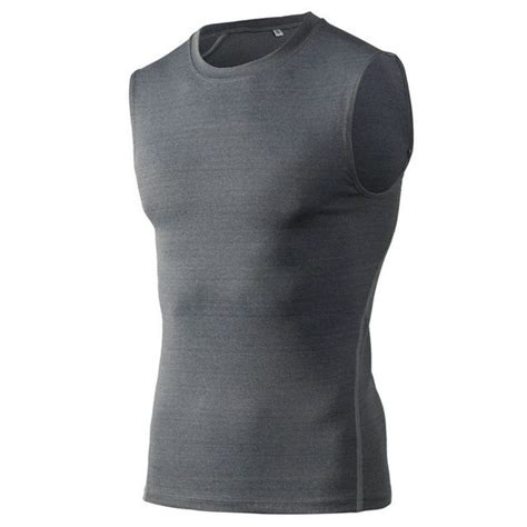 Hot Men Elastic Sports Jersey Fitness Singlet Compression Gym Vest
