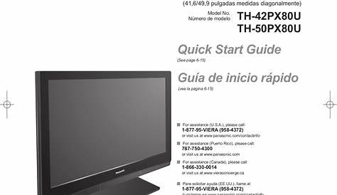 Download free pdf for Panasonic Viera TH-42PX80 TV manual