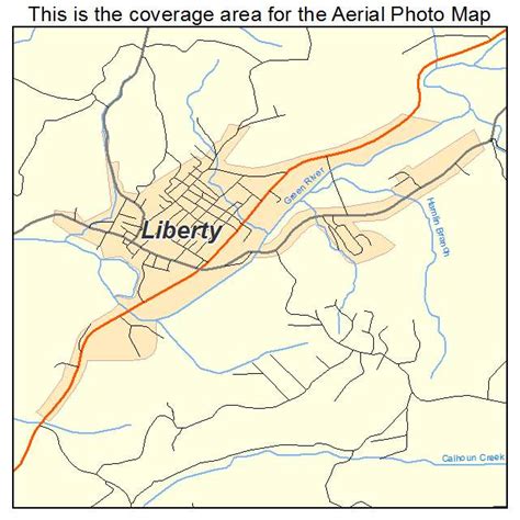 Aerial Photography Map Of Liberty Ky Kentucky