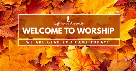 Copy Of Autumn Welcome To Worship Postermywall