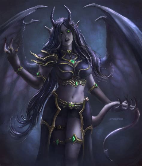 Commission By Tamikaproud On Deviantart Fantasy Art Women Fantasy Demon Warcraft Art
