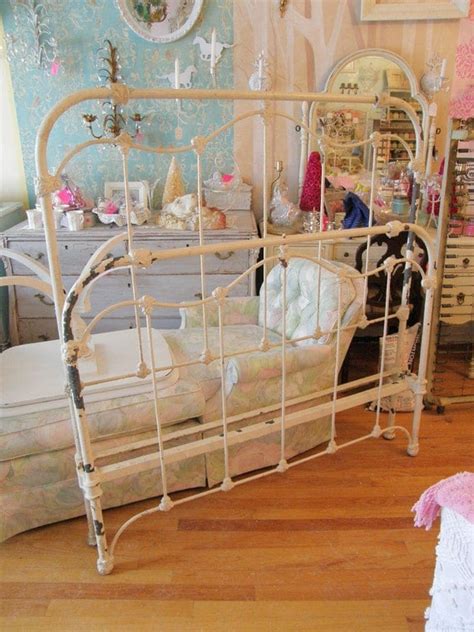 Antique Iron Full Shabby Chic Bed Frame By Vintagechicfurniture