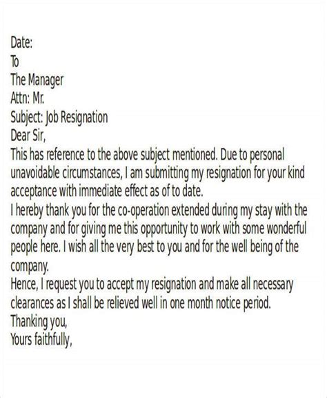 It needs to be in writing as. 42+ Resignation Letter Template in Doc | Free & Premium ...
