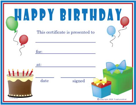 birthday certificate templates   psd epsin