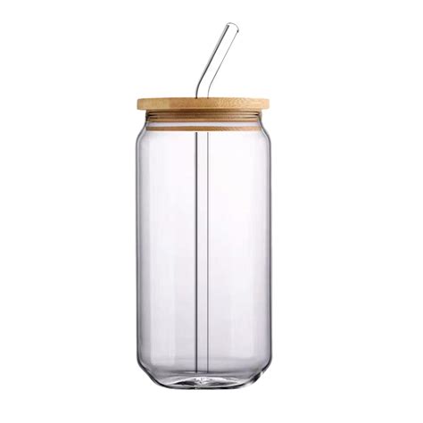Cds Drinkware Glass Straw Mug W Bamboo Lid