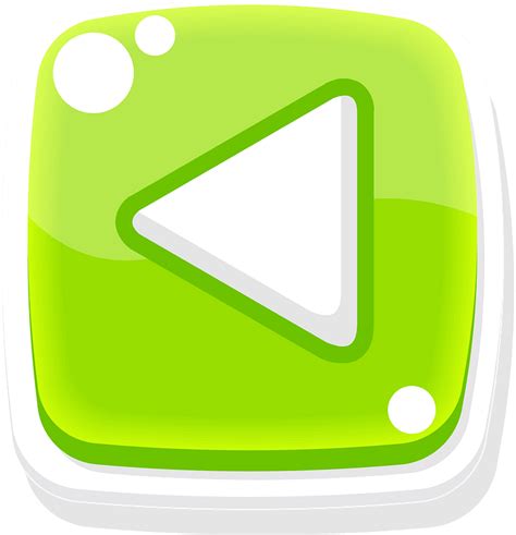 Rounded Green Play Button Left Icon Free Download Transparent Png