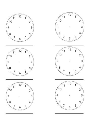 Blank Clock Faces Ks1