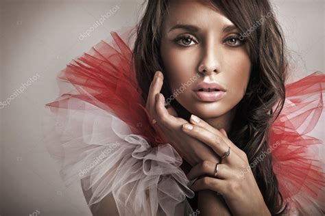 Portrait Of A Young Brunette Beauty Stock Photo By ©konradbak 4581307