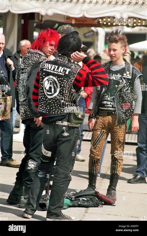 Punks In The City Germany Hamburg Stock Photo Royalty Free Image