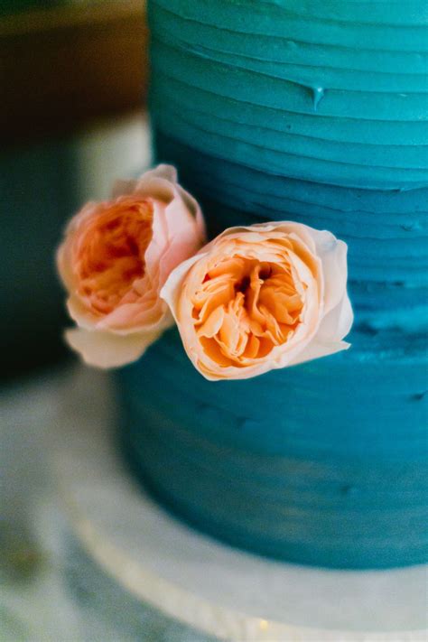 Aquaandorange Teal Peach Wedding Wedding Cake Dark Dark Teal Weddings