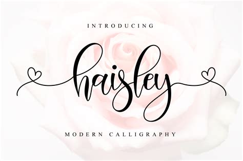 Haisley Font By Nissastudio · Creative Fabrica Beautiful Script Fonts