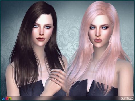 The Sims Resource Anto Sunrise Hair By Anto • Sims 4 Downloads