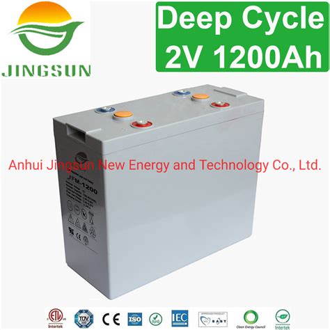 Jingsun Rechargeable 2v 1200ah Deep Cycle Gel Solar Power Storage