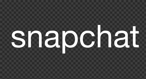 Hd Snapchat Social Media White Text Word Logo Png Image Citypng