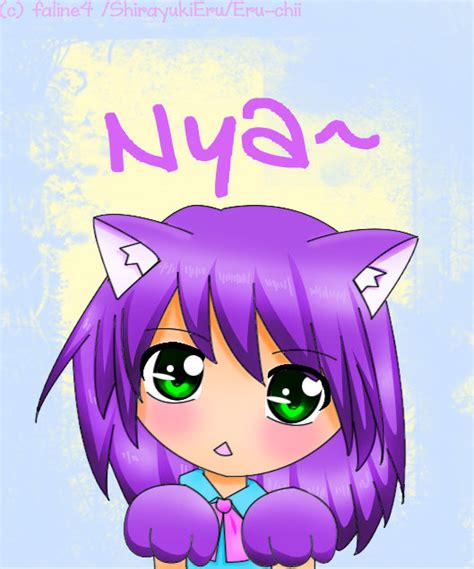 Chibi Purple Neko By Faline4 On Deviantart