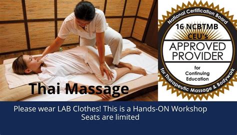Aug 21 Thai Massage Ceu Workshop Malvern Pa Patch