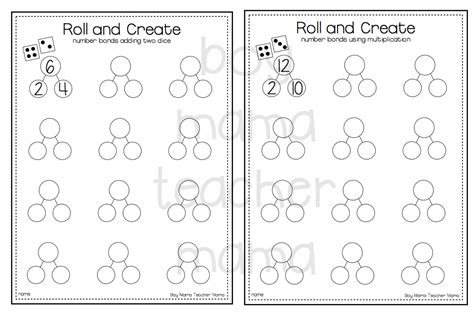 Teacher Mama Free Roll And Create Number Bonds Printable After School