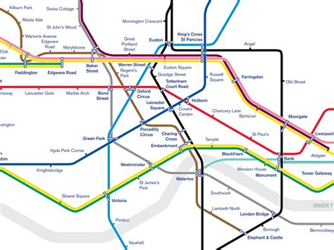 London Underground Tube Map Original Art Printposter Etsy