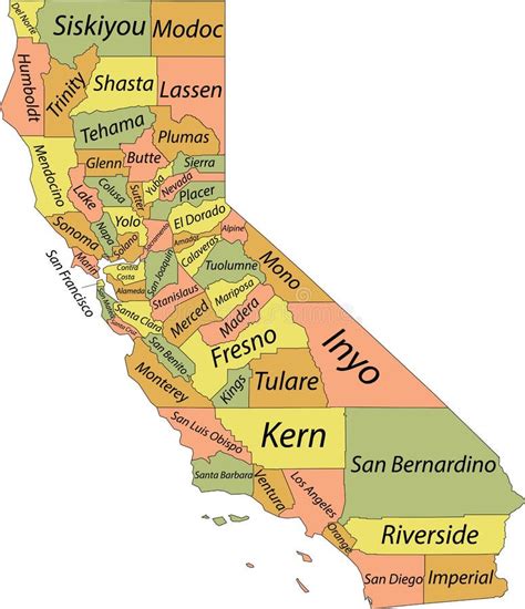 mapa de california estados unidos ilustración del vector ilustración de destacado pastel