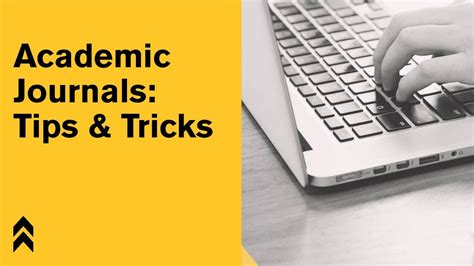 Academic Journals Publishing Tips And Tricks Youtube
