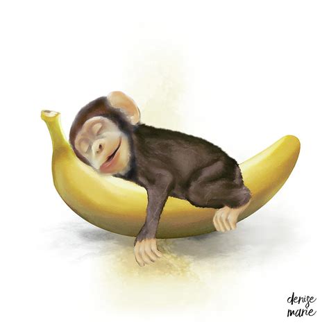 Cartoon Baby Monkeys With Bananas