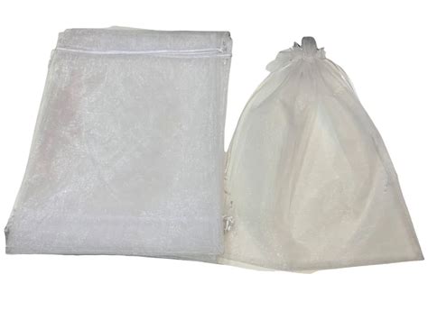 Saco De Organza X Branco Pacote Com Unidades Saquinho Dunas Embalagens