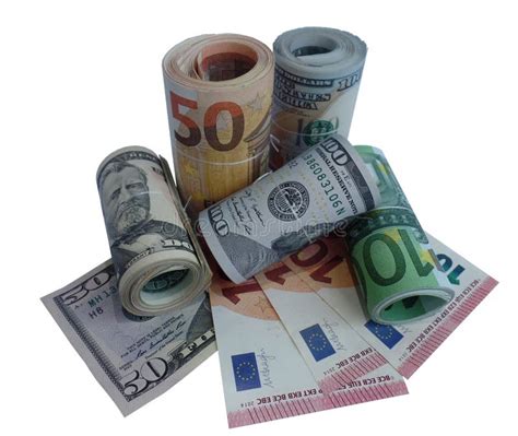 Euro Png Dei Soldi Delle Banconote Del Dollaro Fotografia Stock Immagine Di Reddito Isolato
