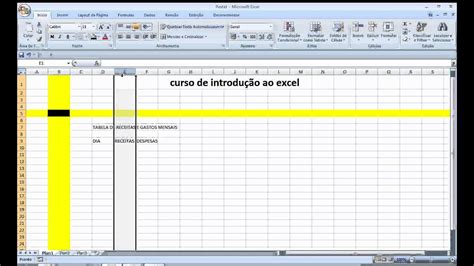 Excel para iniciantes Aula Introdução Operações básicas Passo a passo