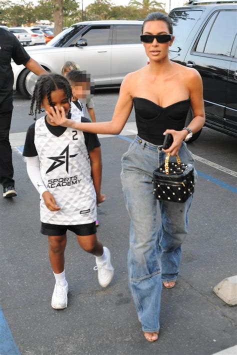 Kim Kardashian Scolds Son Saint For Giving Middle Finger To Paparazzi