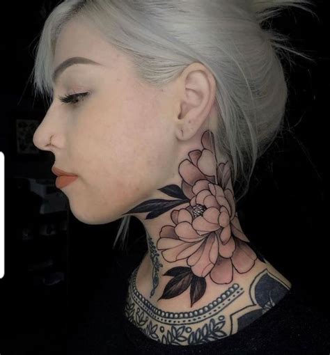 Pin By Emily Piper On Tattoos In 2020 Flower Neck Tattoo Neck