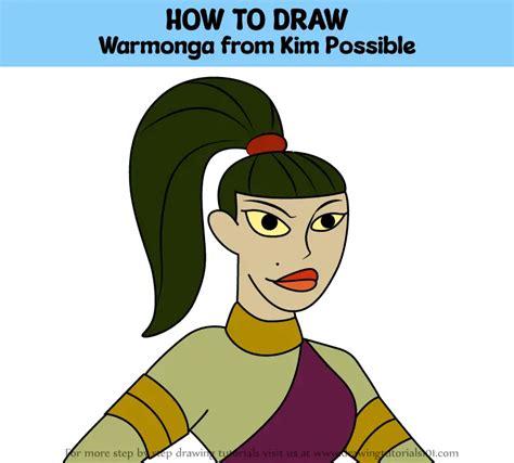 How To Draw Warmonga From Kim Possible Kim Possible Step By Step Drawingtutorials Com