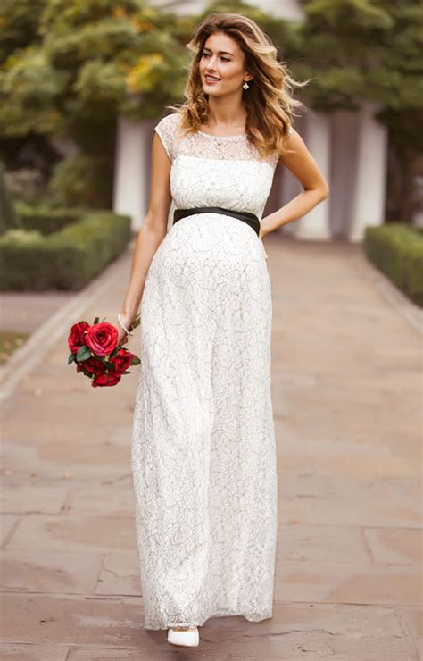 Shop the perfect baby shower or evening dress today. Daisy Maternity Wedding Gown Long Mono Lace - Maternity ...