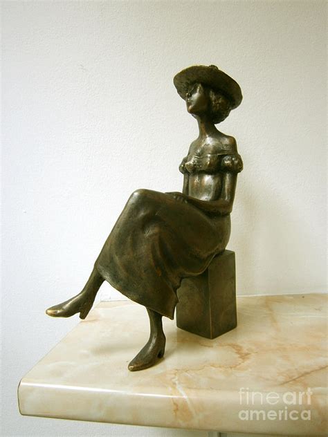 Girl With Hat Sculpture By Nikola Litchkov Fine Art America