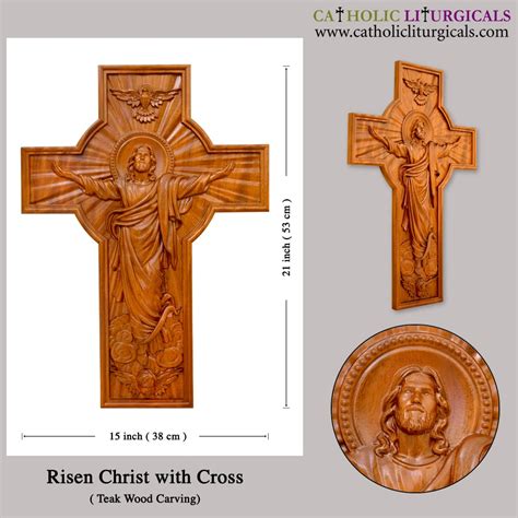 Risen Christ 3d Wood Carving 15 X 21 Inches Risen Christ Wooden