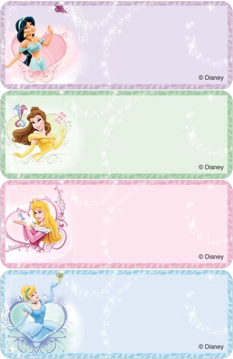 Address Labels Disney Labels Disney Princesses Address Labels
