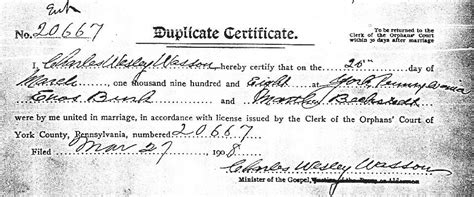 York County Pa Usgenweb Archives Marriage Records
