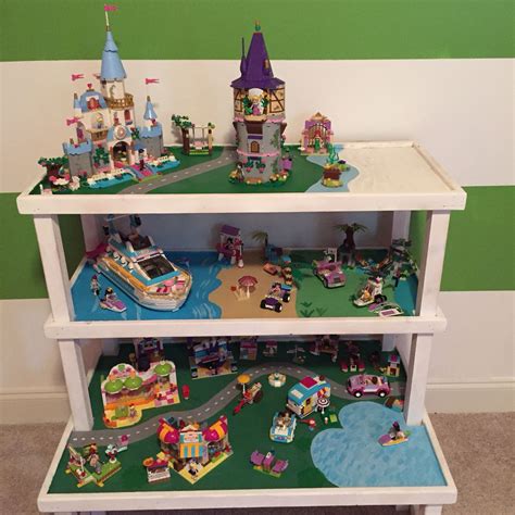 This lego table comes along with 25 pieces of jumbo bricks as well. Custom Lego Friends table also with space for Lego Disney ...