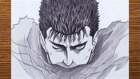Anime Sketch How To Draw Guts Step By Step Berserk Art Youtube