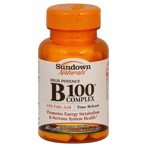 If taken according to recommendations, vitamin b complex supplements should be safe to take. Sundown Naturals Vitamin B 100 Complex, High Potency, with ...