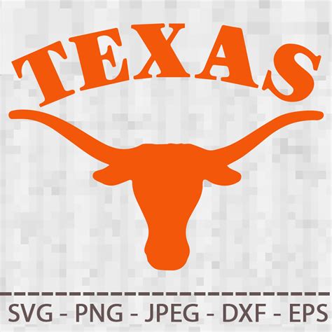 Texas Longhorns Logo Svg Png Jpeg Dxf Digital Cut Vector Fi Inspire Uplift