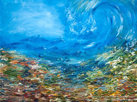 Wave Of Calm Over Chaos Original Acrylic Painting By Noirart On Deviantart
